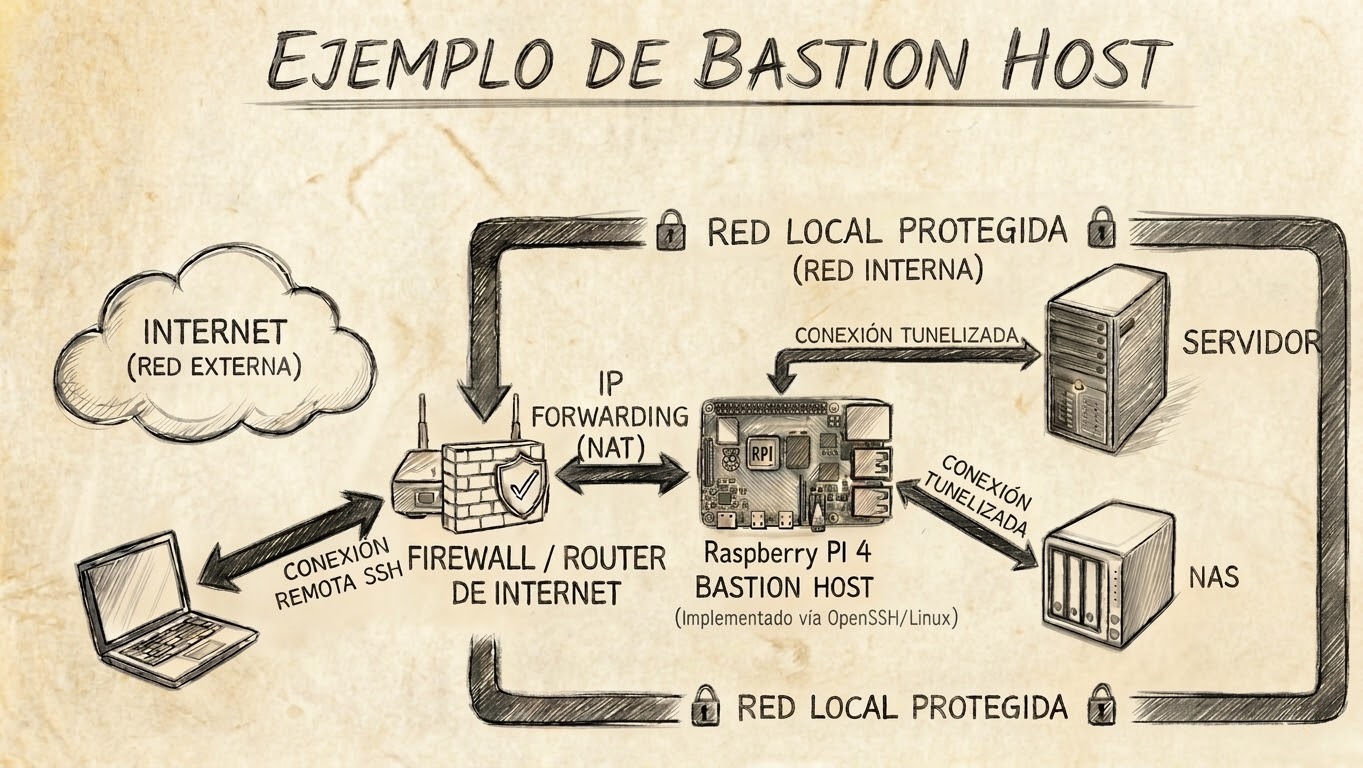 Estructura de bastión con RPi